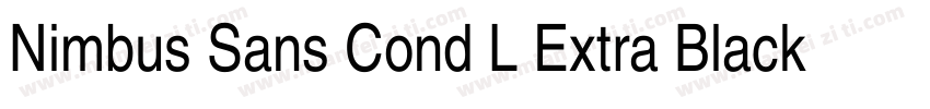 Nimbus Sans Cond L Extra Black字体转换